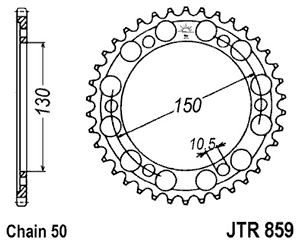 Звезда задняя JTR859.49