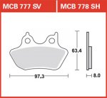 Тормозные колодки Lucas TRW – MCB777SV