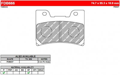 FDB666ST Ferodo тормозные колодки