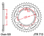Звезда задняя JTR713.42