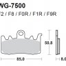 Тормозные колодки WRP WG-7500-F0R (FDB2265 / FA630)