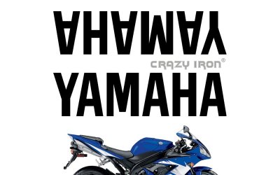 CRAZY IRON Комплект наклеек "YAMAHA big" серебристый