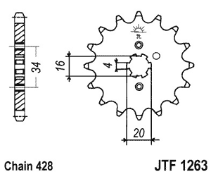 Звезда передняя JTF1263.12