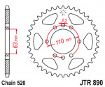 Звезда задняя JTR890.42ZBK черная