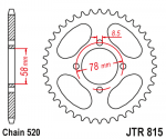 Звезда задняя JTR815.38