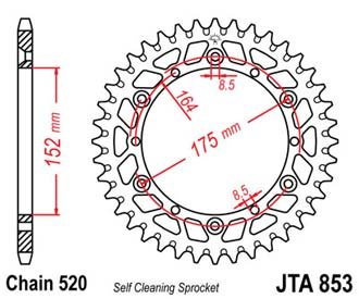 Звезда задняя JTA853.48