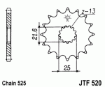 Звезда передняя JTF520.16