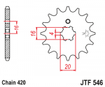 Звезда задняя JTF546.12