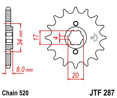 Звезда передняя JTF287.13