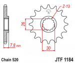 Звезда передняя JTF1184.18