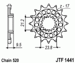 Звезда передняя JTF1441.15