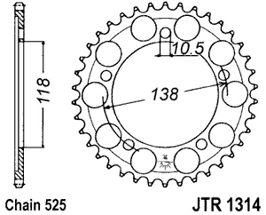 Звезда задняя JTR1314.39