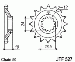 Звезда передняя JTF527.17