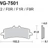 Тормозные колодки WRP WG-7501-F2 (SBS 901 /FDB2260 / FDB2218 / FA447)