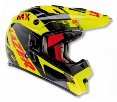 Шлем LAZER MX8 Pure Glass Geopop желто-черный-красный