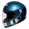 Шлем SHOEI GLAMSTER RESSURECTION сине-бело-черный