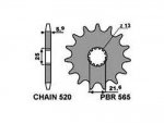 Звезда передняя PBR 565 C13 18NC (JTF565.13)