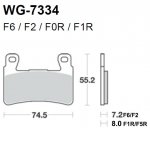 Тормозные колодки WRP WG-7334-F2 (FDB2114 / FA265)
