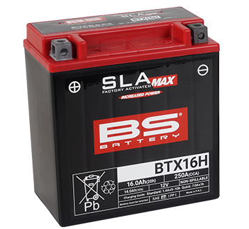 BS-Battery BTX16H Аккумулятор SLA MAX, 12В, 14Ач, 250А 150x87x161, прямая ( +/- )