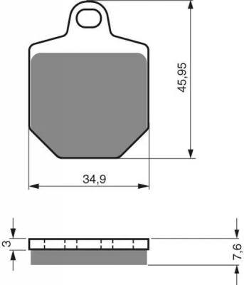Тормозные колодки для мотоциклов GOLDfren 238 S33