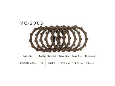 Фрикционные диски сцепелния Vesrah VC 2005