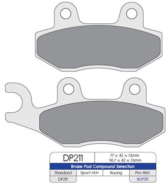 Тормозные колодки DP Brakes DP211 синтетические