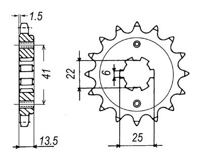 Звезда передняя PBR 293 C14 (JTF293.14)