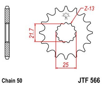 Звезда передняя JTF566.16