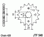 Звезда передняя JTF548.14