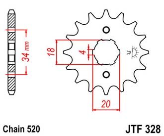 Звезда передняя JTF328.13