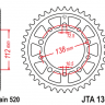 Звезда задняя JTA1303.43 алюминиевая CBR600, CBR900RR под 520 цепь