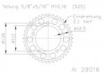 Звезда задняя приводная Esjot 50-29016 41 зуб (JTR1304.41)