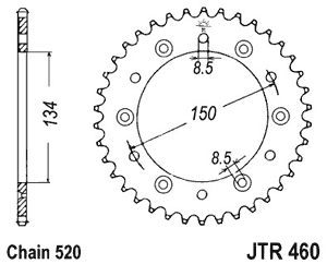 Звезда задняя JTR460.49