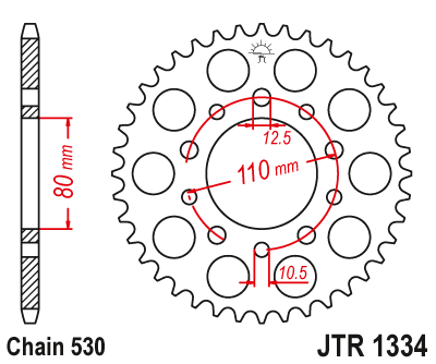 Звезда задняя JTR1334.44