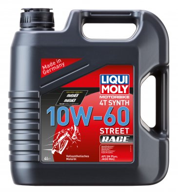 Моторное масло Liqui Moly Motorbike 4T Synth Street Race 10W-60 (Синтетическое) 4л