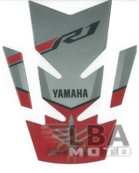 Наклейка на бак LBA для мотоцикла Yamaha YZF-R1 Бело-Серо-Красная