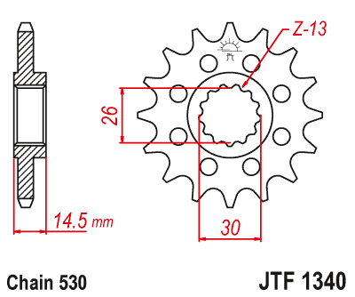 Звезда передняя JTF1340.18