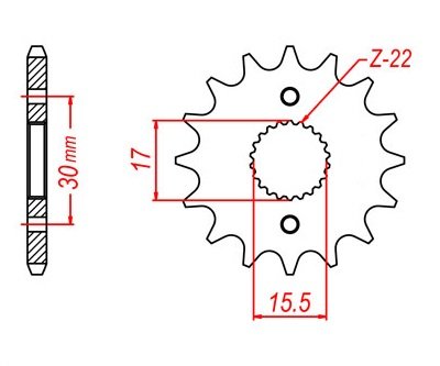 Звезда передняя PBR 332 C15 (JTF1256.15)