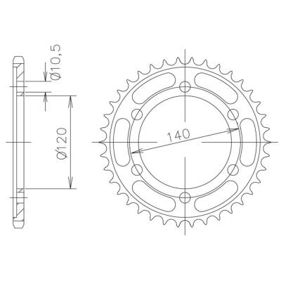 Звезда задняя приводная Esjot 50-35040 42 зуба (JTR499.42)