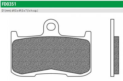 Newfren FD0351TS Тормозные колодки дисковые мото ROAD TOURING SINTERED (FDB2158ST) 