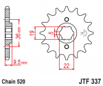 Звезда передняя JTF337.14