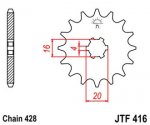 Звезда передняя JTF416.13