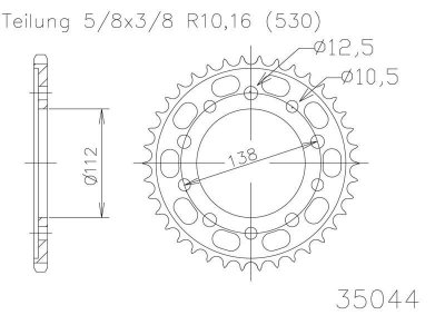 Звезда задняя приводная Esjot 50-35044 41 зуб (JTR302.41)