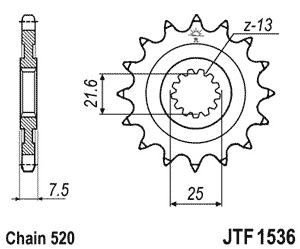 Звезда передняя JTF1536.14