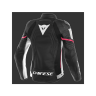 Dainese Куртка кожаная женская RACING 3 T76 BLK/WHI/FUCHSIA