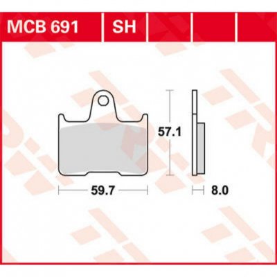 Тормозные колодки Lucas TRW – MCB691