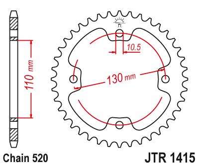 Звезда задняя JTR1415.38