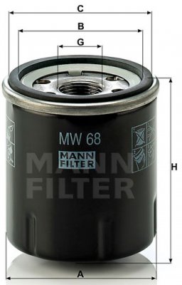 Масляный фильтр Mann – MW68