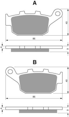 Тормозные колодки для мотоциклов GOLDfren 306 S3