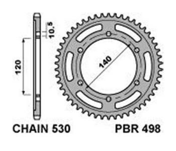 Звезда задняя PBR 498 38 C45 (JTR 499.38)